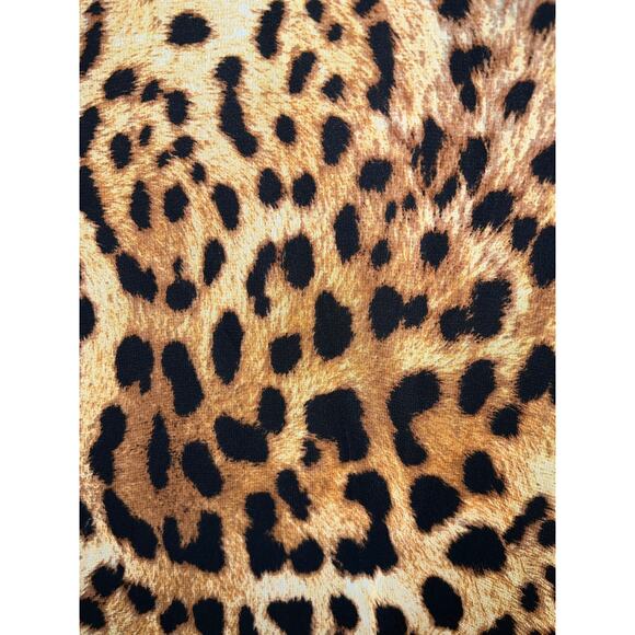 Liz Claiborne 1X Leopard Animal Print TOP Chiffon Tank Lined Cool Mom Blouse NEW - Picture 3 of 8